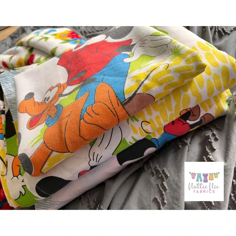 Vintage Twin Mickey Mouse Set of Vintage sheets, 1 pillowcase,‎ Pacific, Disney